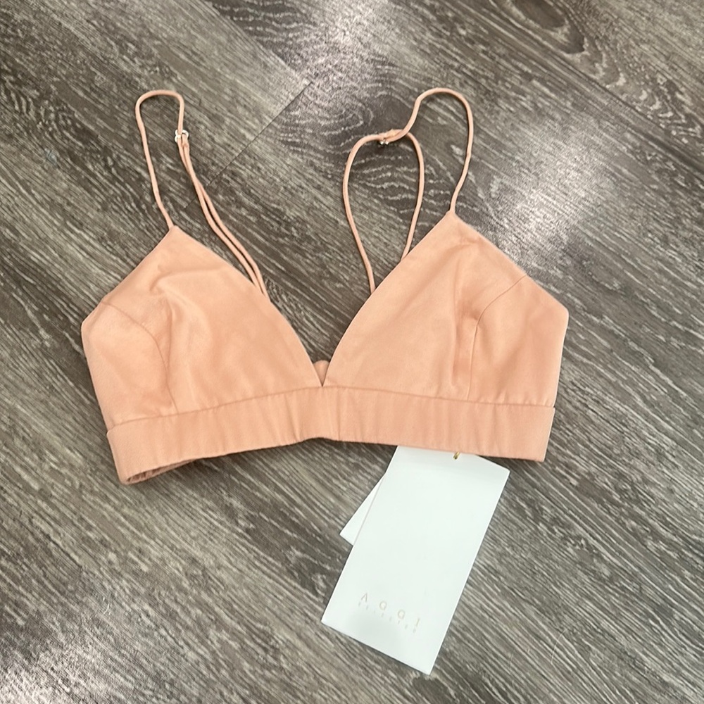 Aggi Selected Asha Bralette - Satin Tan (XS)